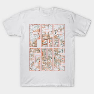 Prague, Czech Republic City Map Typography - Bohemian T-Shirt